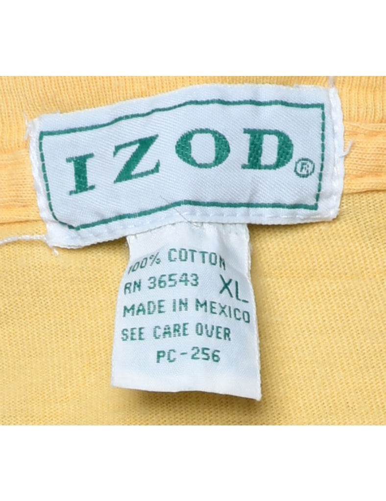 Izod Plain Yellow  T-shirt - XL