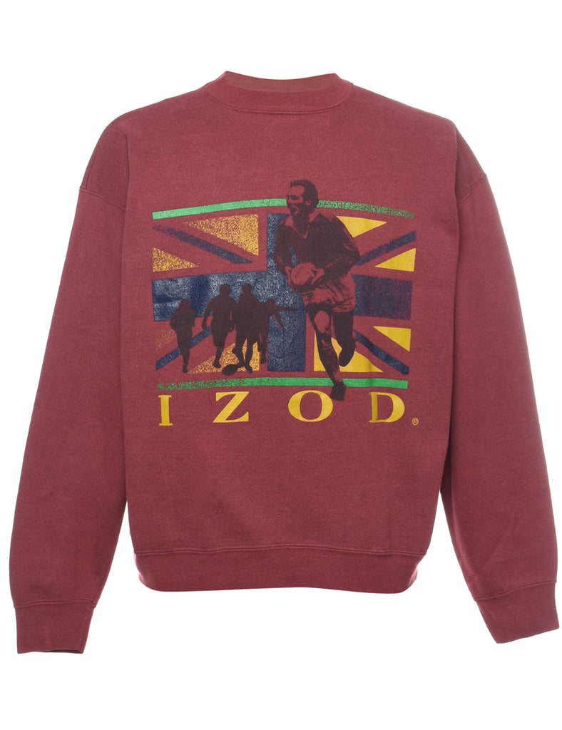 Izod Printed Mustard & Yellow Sweatshirt - L
