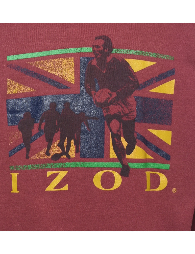 Izod Printed Mustard & Yellow Sweatshirt - L