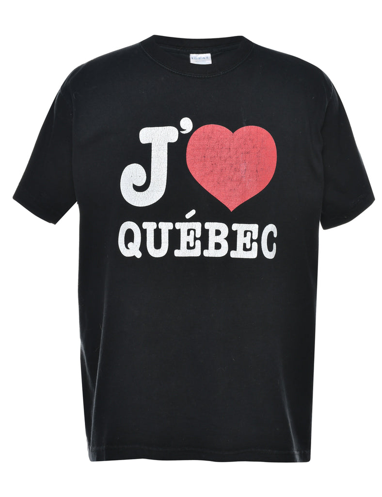 J Love Quebec Printed T-shirt - L