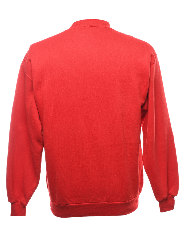 Jerzees Red Printed Sweatshirt - L