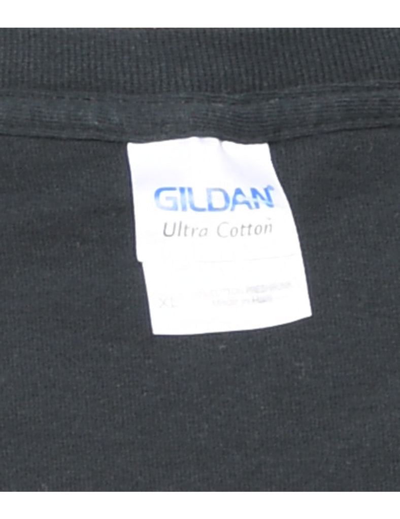 Jerzey Cutz Printed Black T-shirt - XL