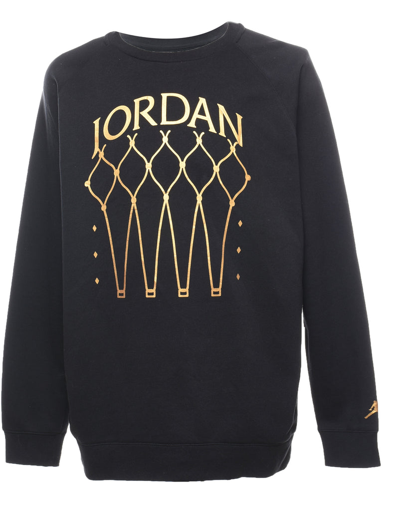Jordan Black & Gold Printed Sweatshirt - L