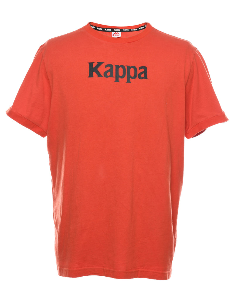 Kappa Black, Red & White Printed 1990s T-Shirt - XL