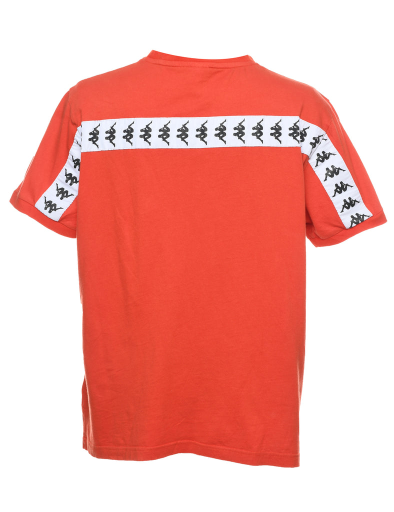 Kappa Black, Red & White Printed 1990s T-Shirt - XL