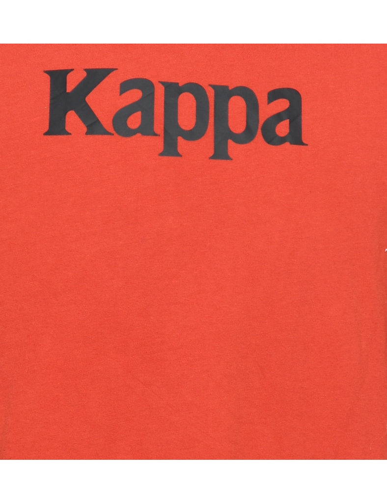 Kappa Black, Red & White Printed 1990s T-Shirt - XL