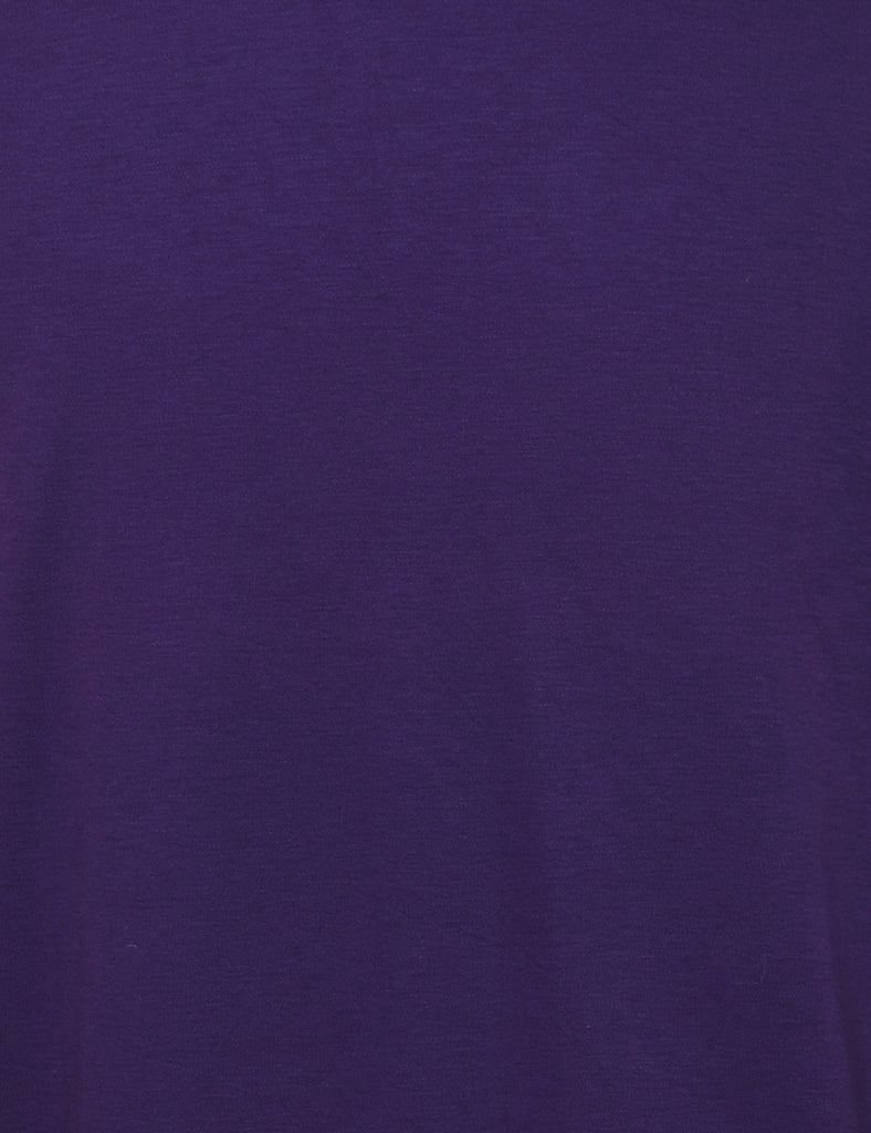 L.L. Bean Plain Purple High Neck T-shirt - L