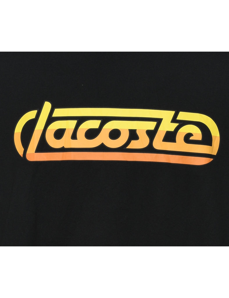 Lacoste Retro Style Black & Yellow T-Shirt - XL