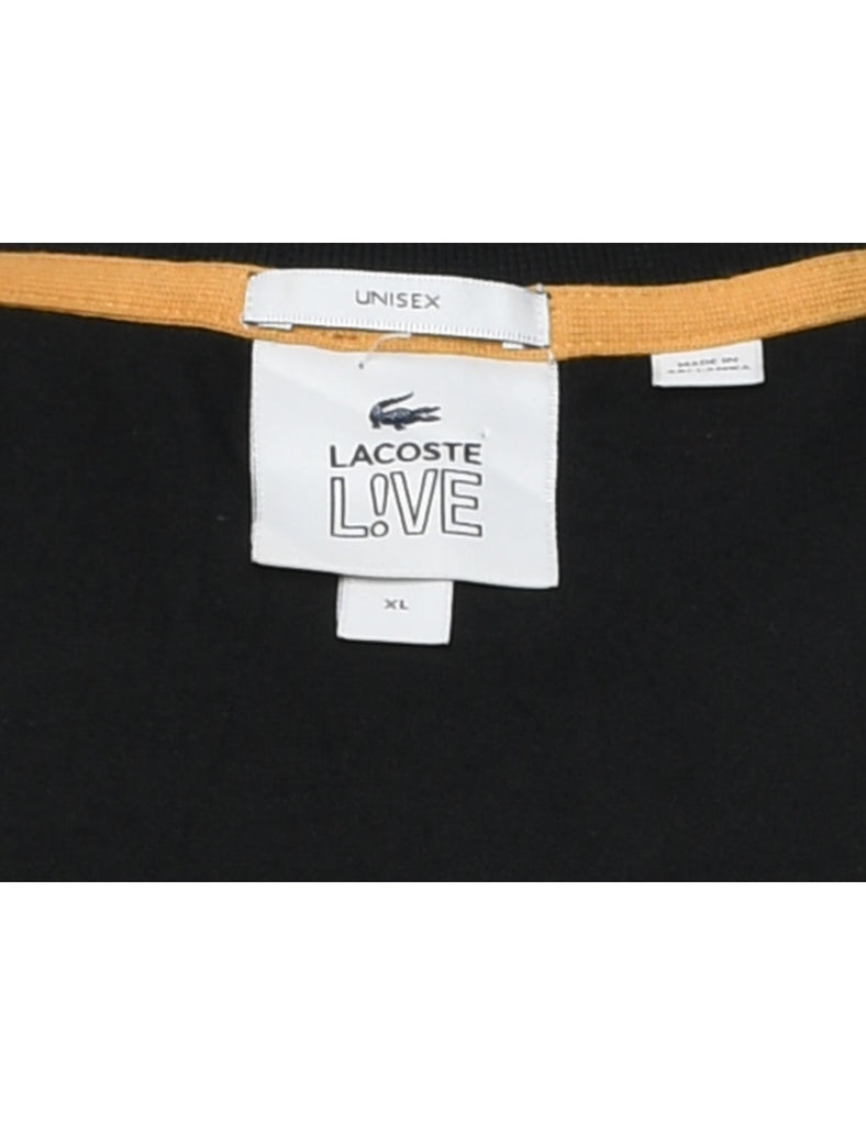 Lacoste Retro Style Black & Yellow T-Shirt - XL