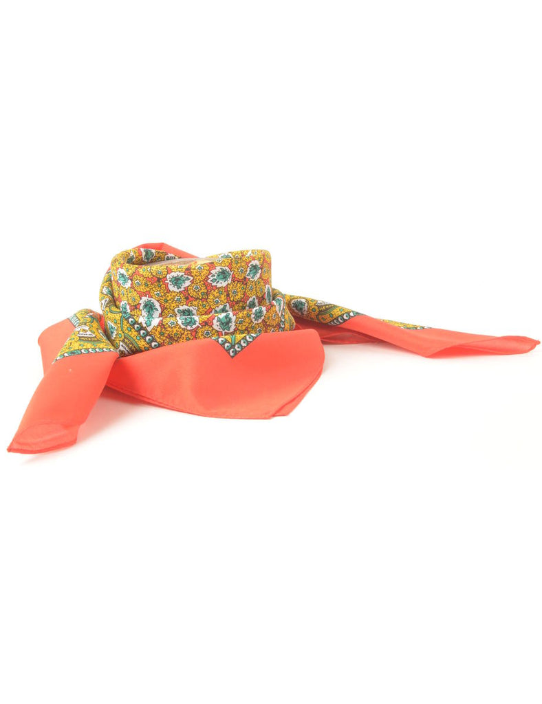 Leafy Print Scarf - M