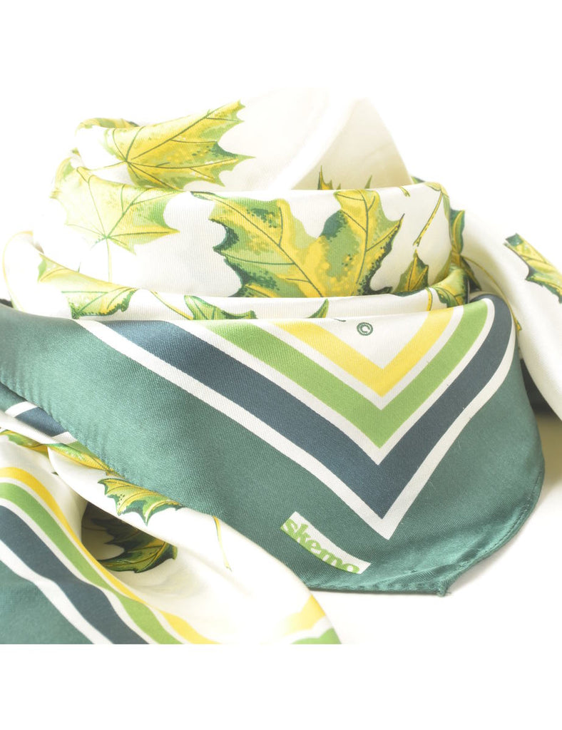 Leafy Print Scarf - S