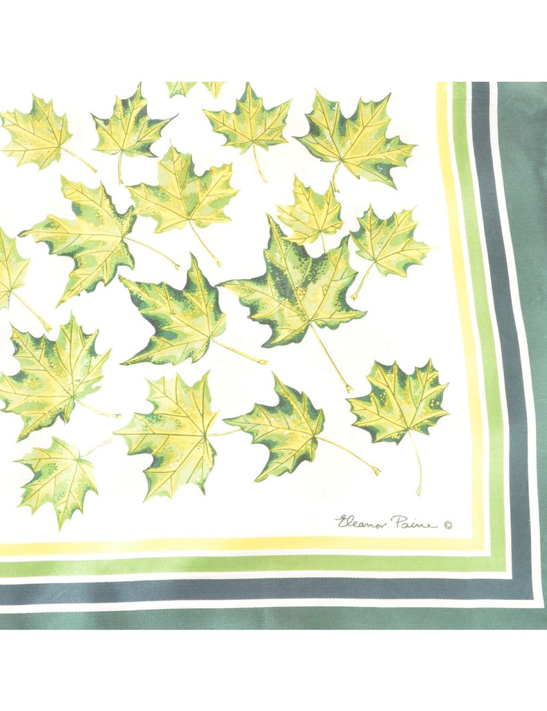 Leafy Print Scarf - S