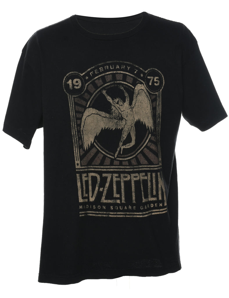 Led Zeppelin Black Printed Band T-shirt - XL