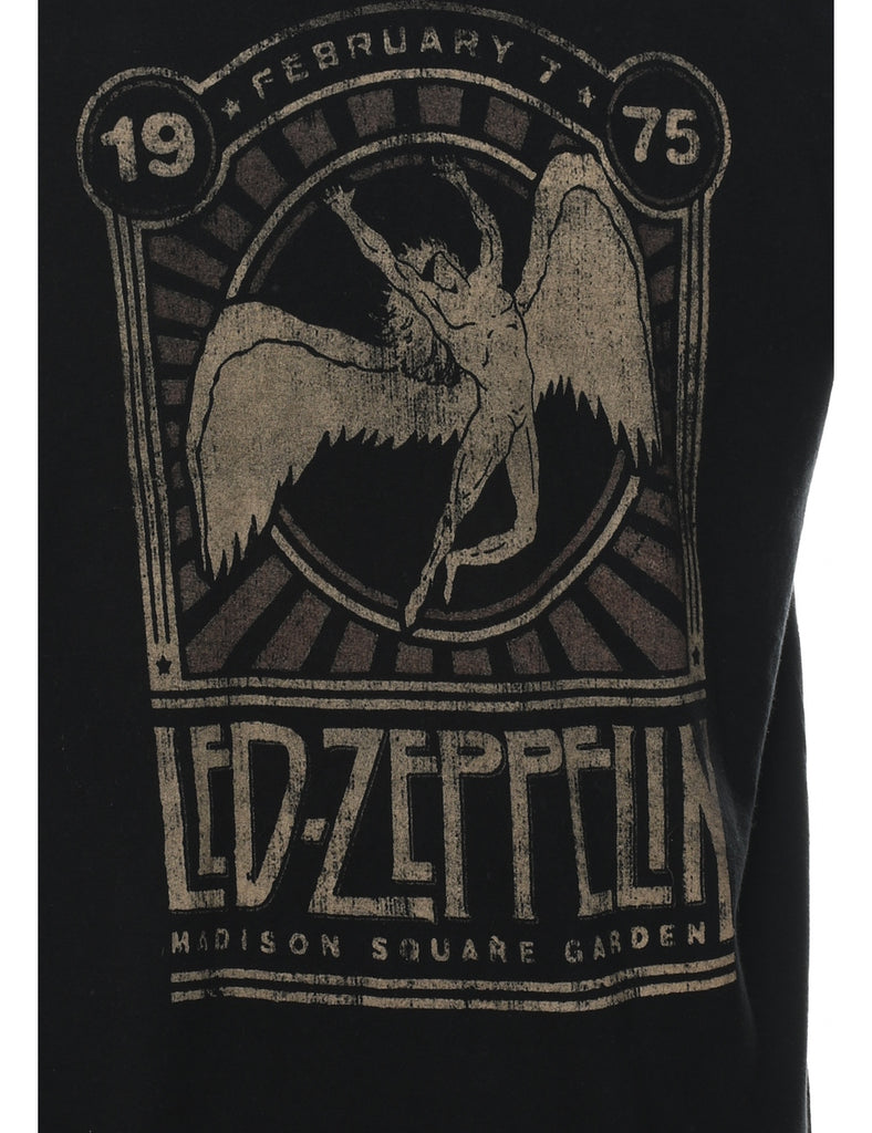 Led Zeppelin Black Printed Band T-shirt - XL