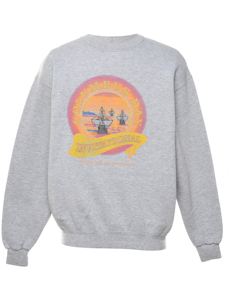 Lee Columbus Day Plain Grey Sweatshirt - M
