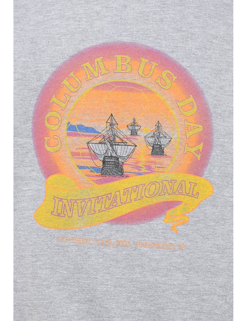 Lee Columbus Day Plain Grey Sweatshirt - M