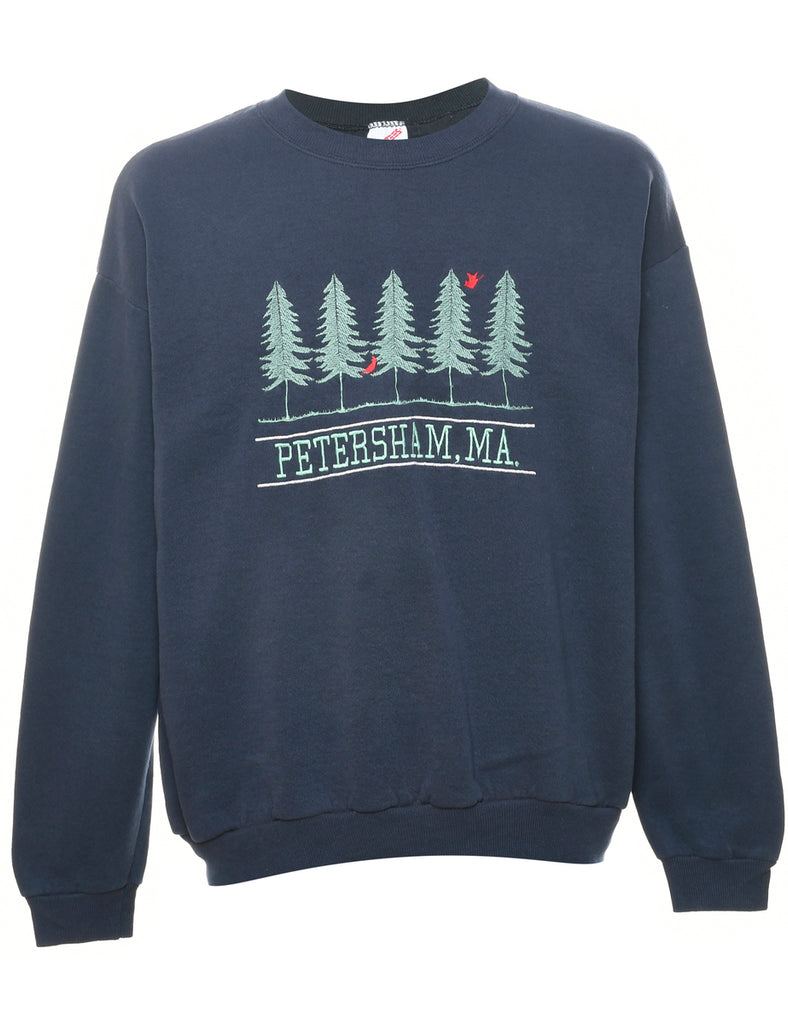 Lee Petersham Embroidered Sweatshirt - L