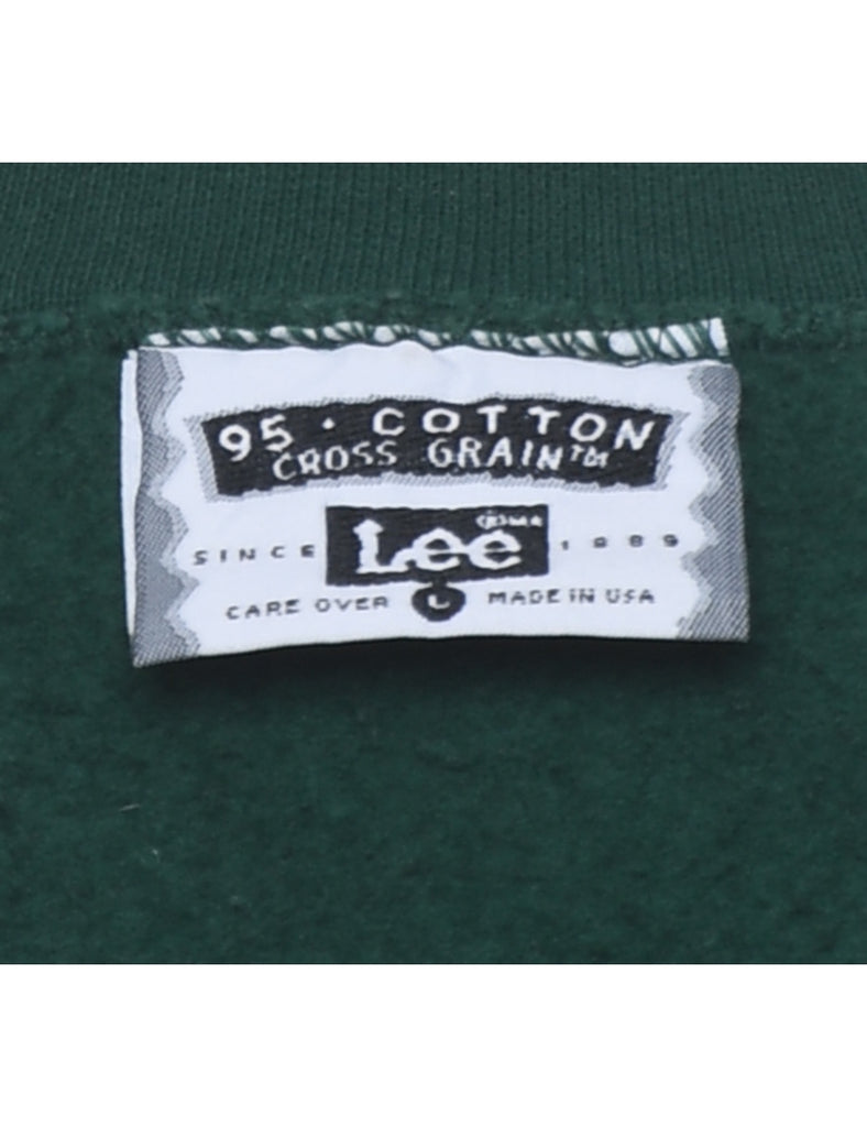 Lee Wolf Ridge Dark Green Embroidered Sweatshirt - L