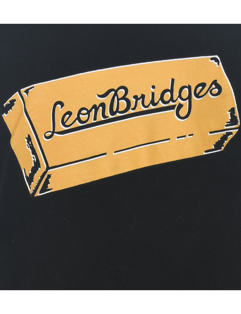 Leon Bridges Printed Black & Gold Sweatshirt - S
