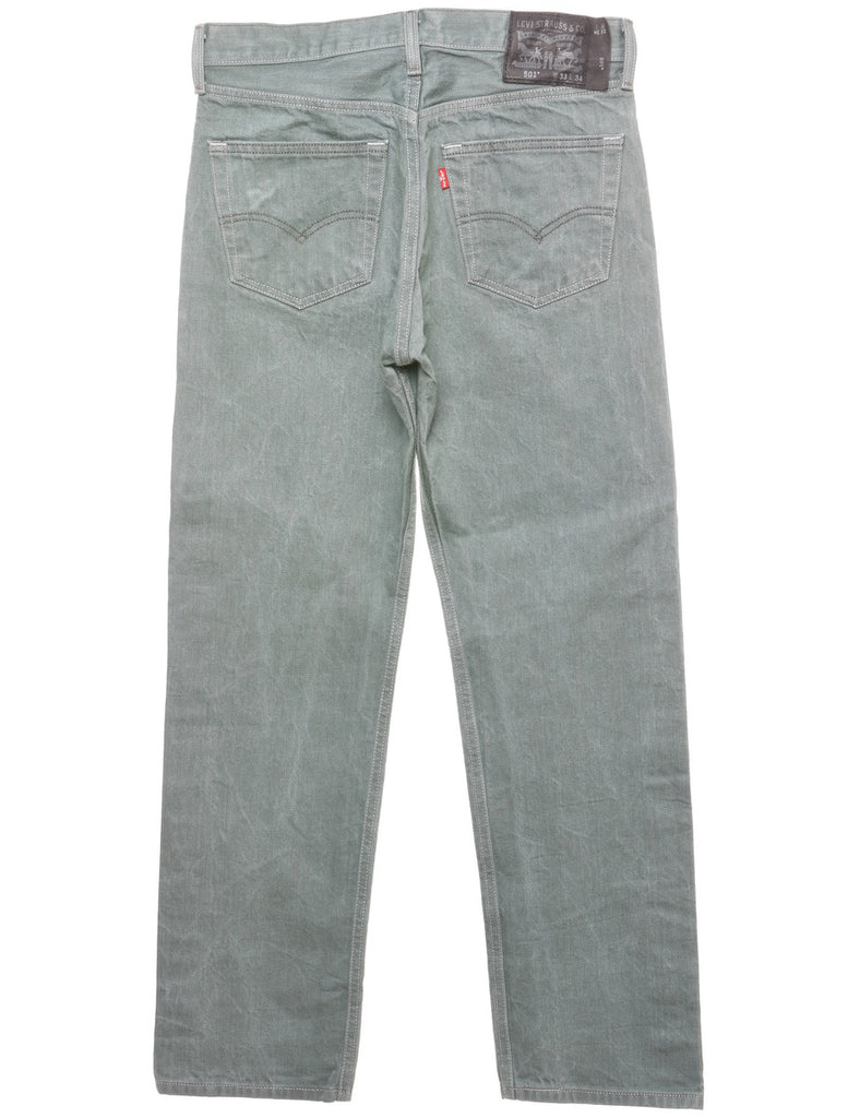 Levi's 501 Light Green Straight-Fit Jeans - W33 L34