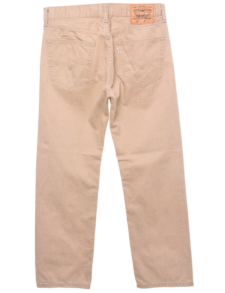Levi's 505 Beige Straight-Fit Jeans - W32 L30