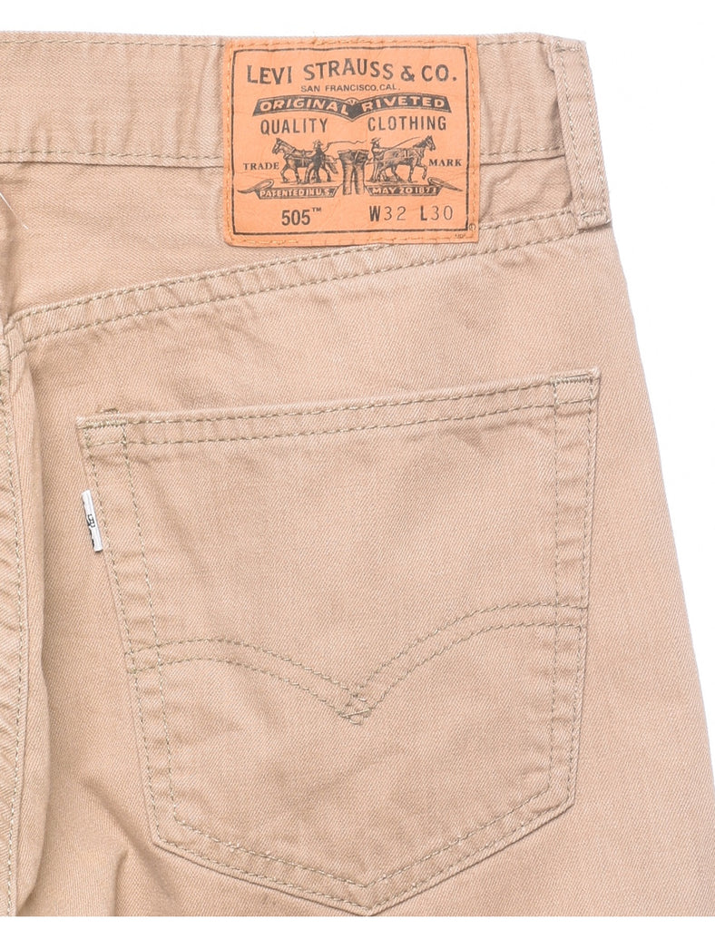 Levi's 505 Beige Straight-Fit Jeans - W32 L30