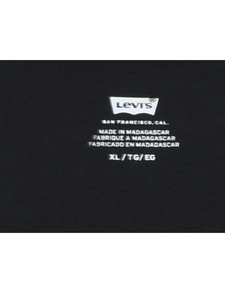 Levi's Black & Off-White Printed T-shirt - XL