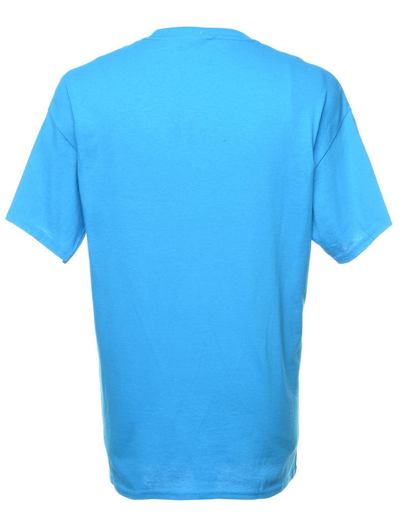 Light Blue Plain T-shirt - L