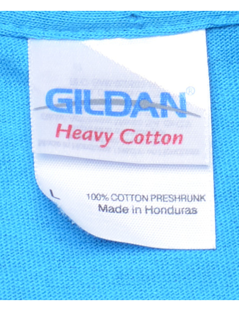 Light Blue Plain T-shirt - L