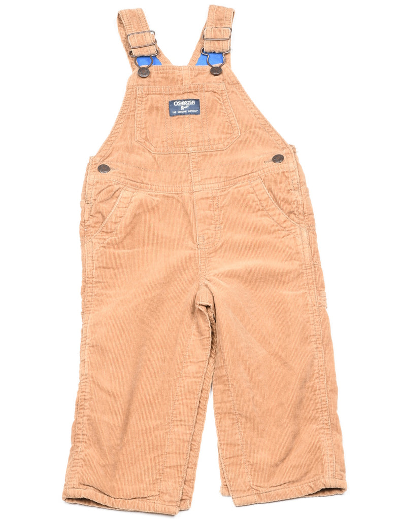 Light Brown Cute Corduroy Dungarees - 12 MONTHS