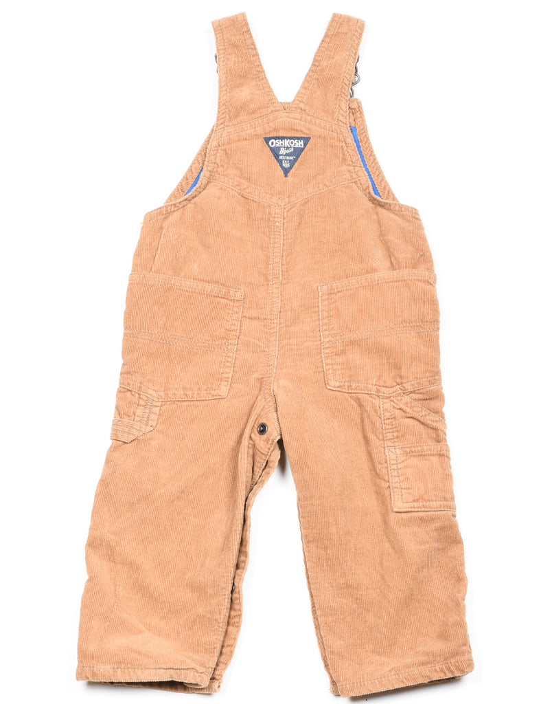 Light Brown Cute Corduroy Dungarees - 12 MONTHS