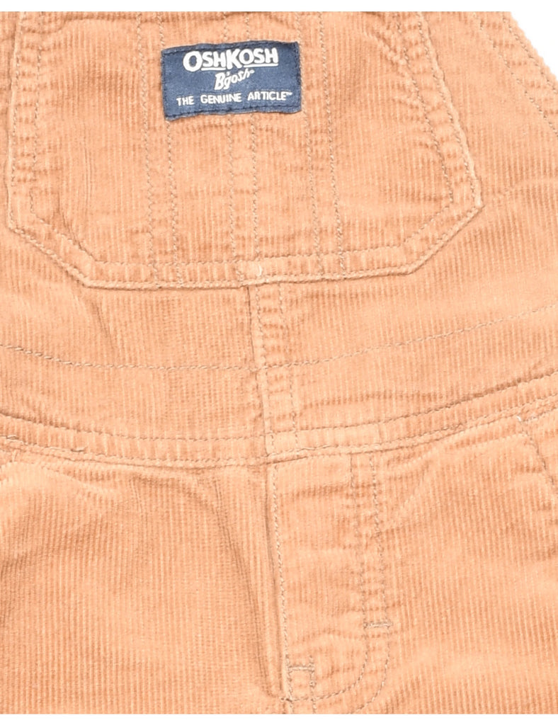 Light Brown Cute Corduroy Dungarees - 12 MONTHS