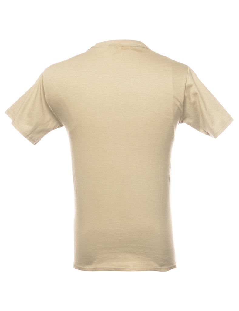 Light Brown Plain T-shirt - S