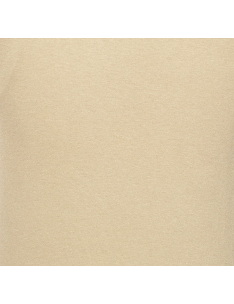 Light Brown Plain T-shirt - S