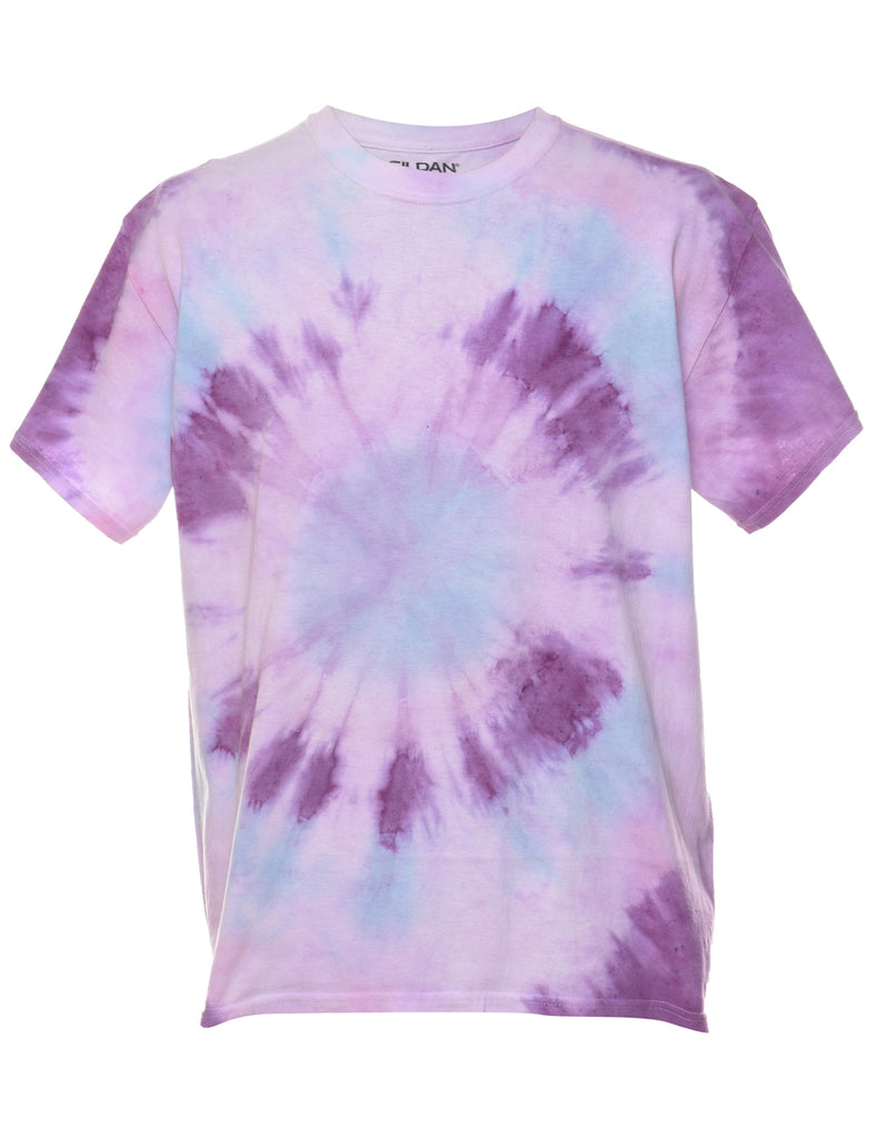 Lilac & Light Pink Tie Dye T-shirt - L