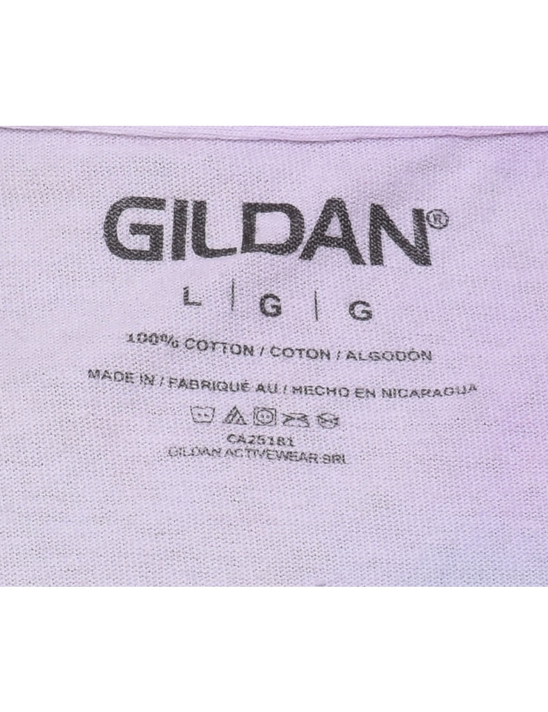 Lilac & Light Pink Tie Dye T-shirt - L