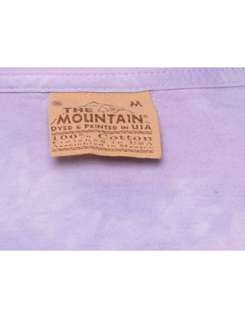 Lilac The Mountain Snowy Wolf Animal T-shirt - M