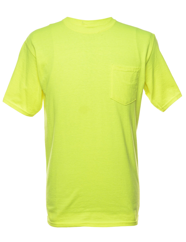 Lime Green Plain T-shirt - M