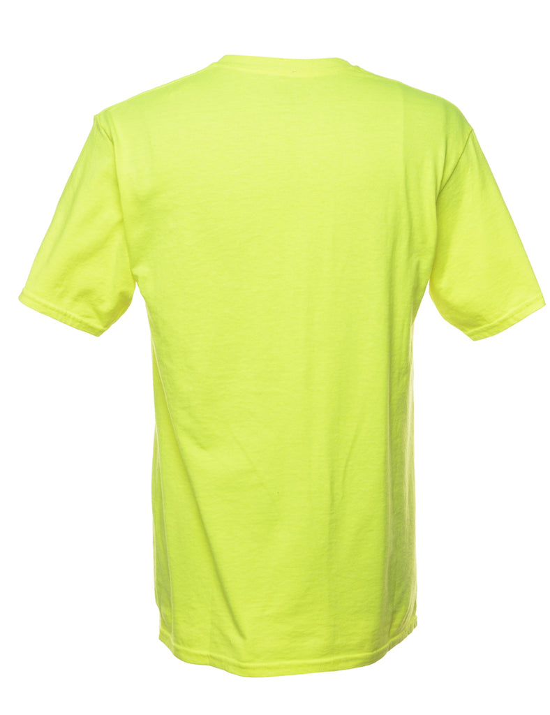 Lime Green Plain T-shirt - M