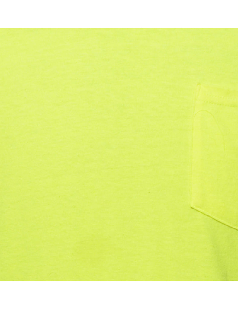 Lime Green Plain T-shirt - M