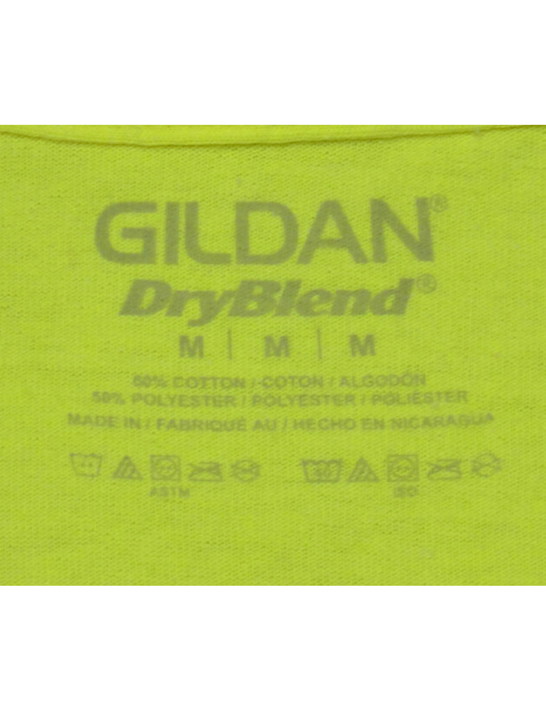Lime Green Plain T-shirt - M