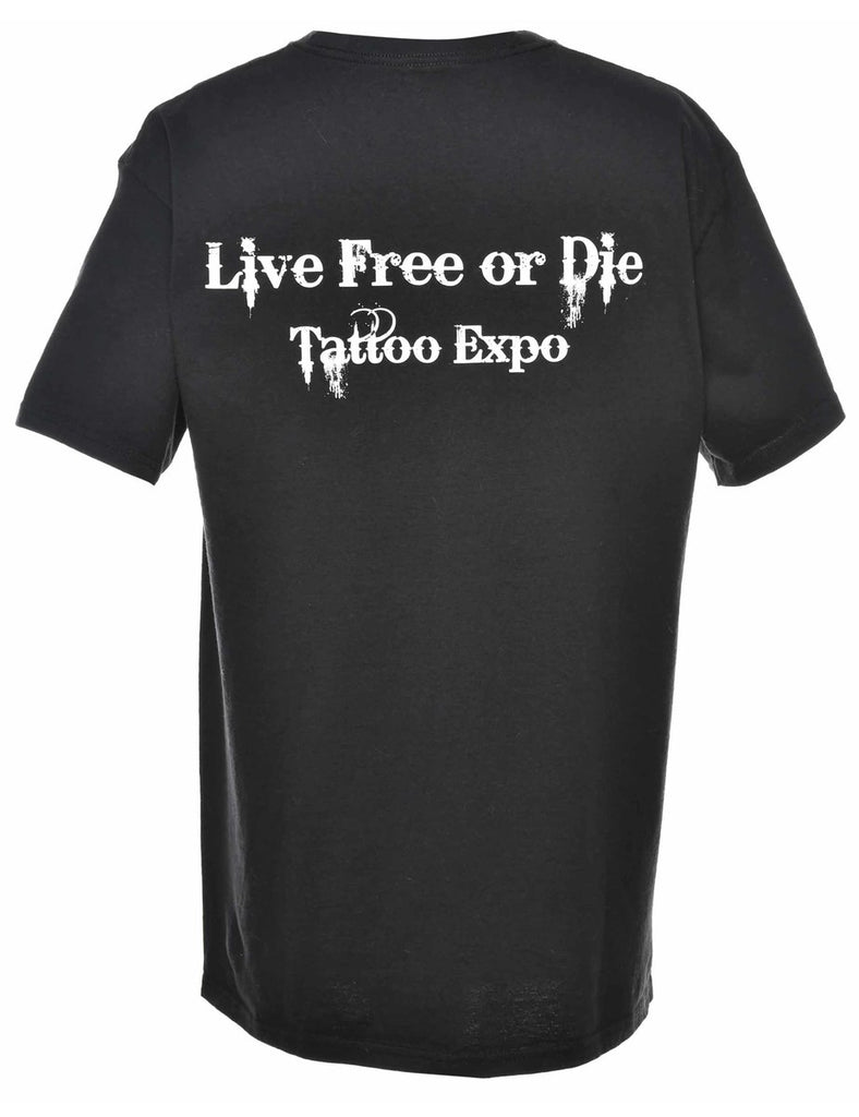 Live Free Or Die Printed T-shirt - L