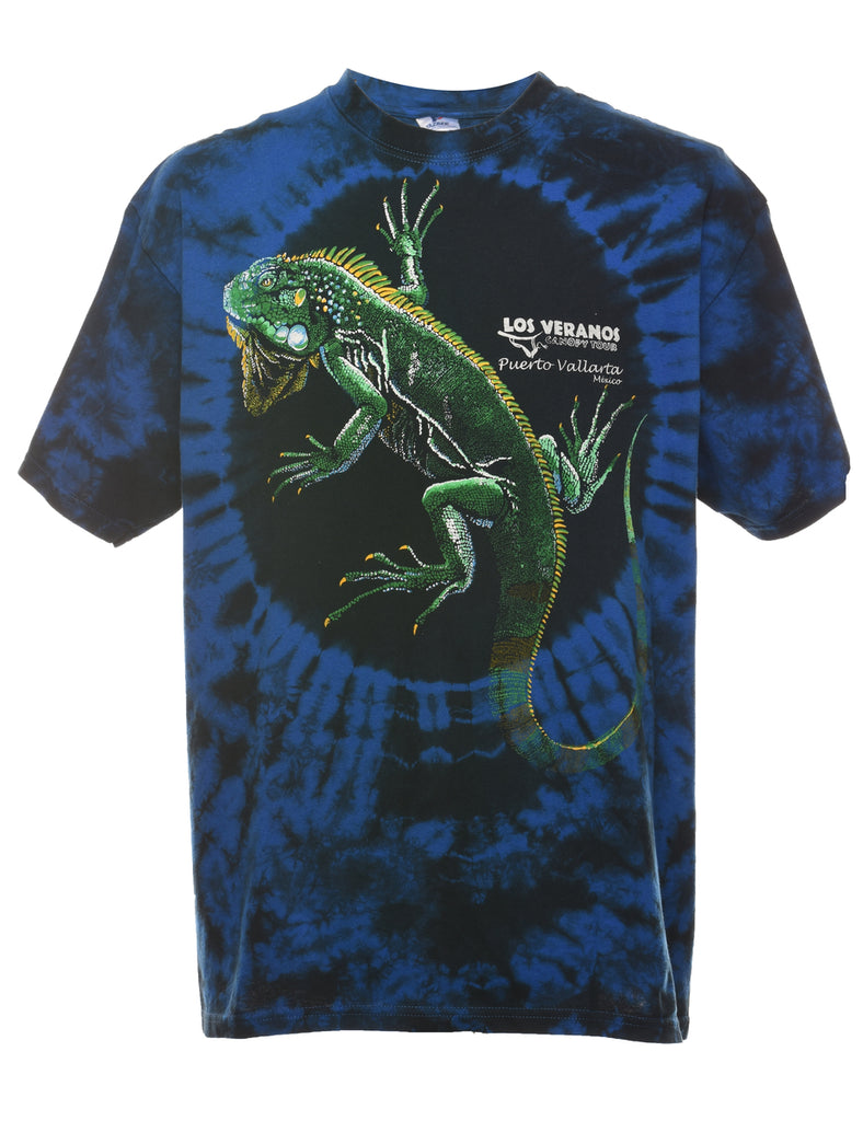 Lizard Design Printed T-Shirt - XL