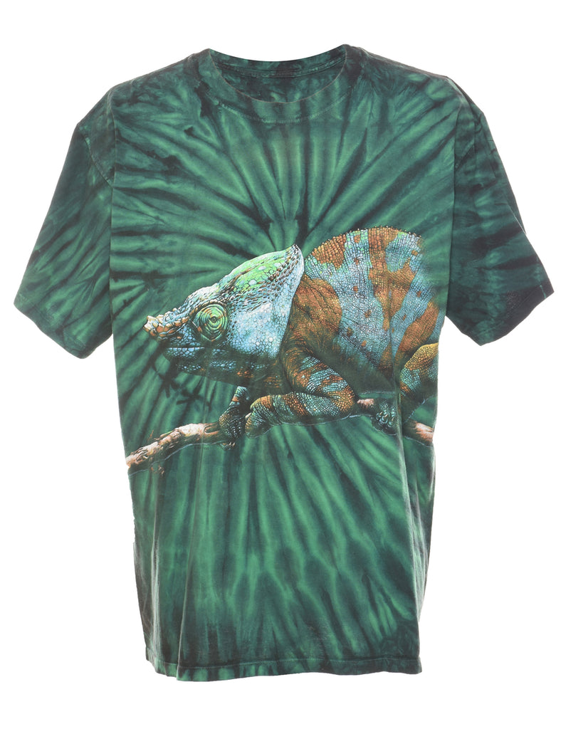 Lizard Tie Dye Animal T-shirt - L