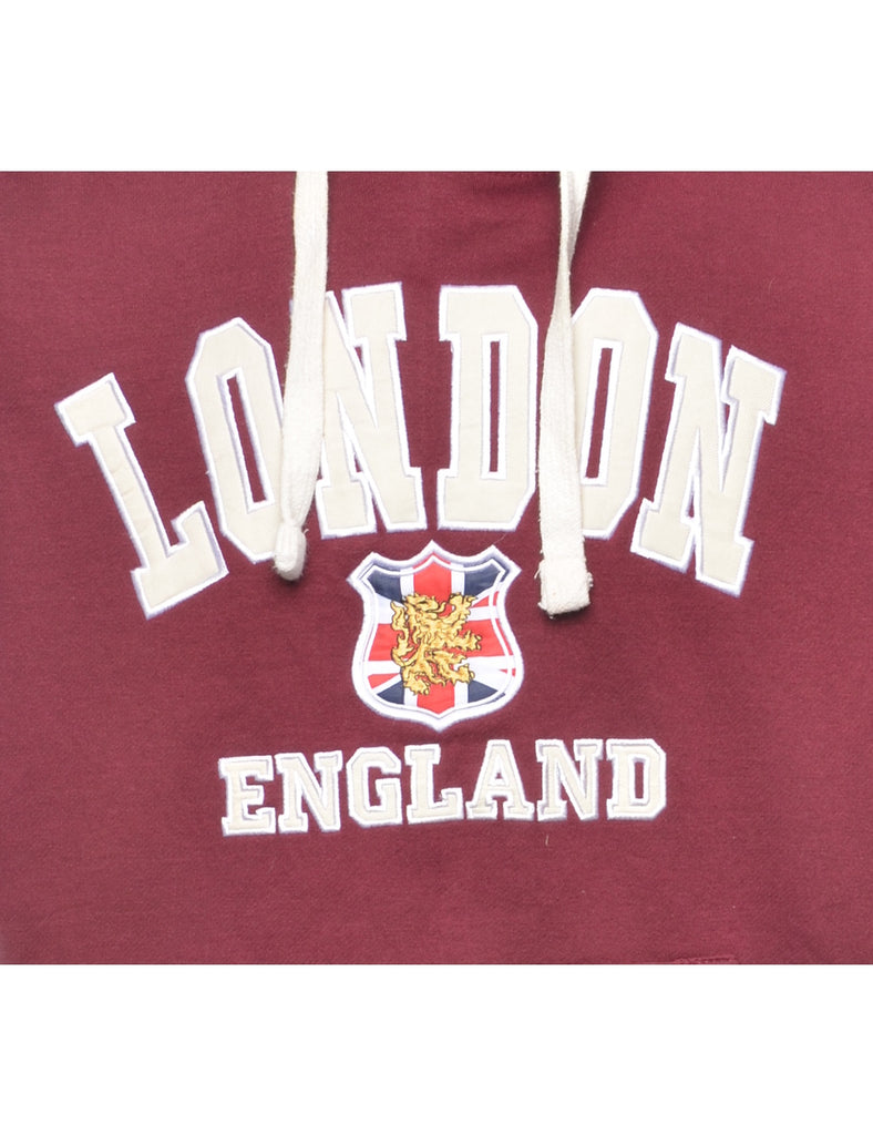 London England Printed Hoodie - L