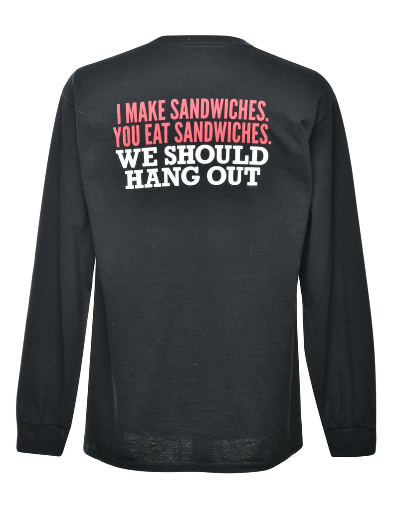 Long Sleeve Printed T-shirt - L