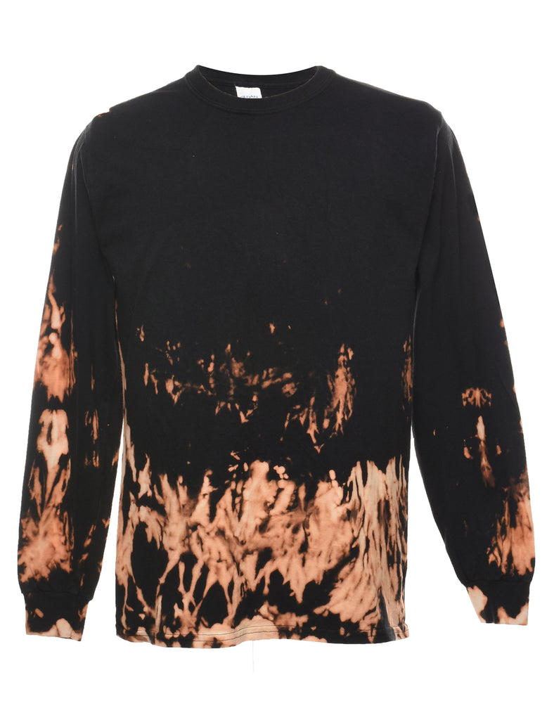 Long Sleeved Bleached T-Shirt - M