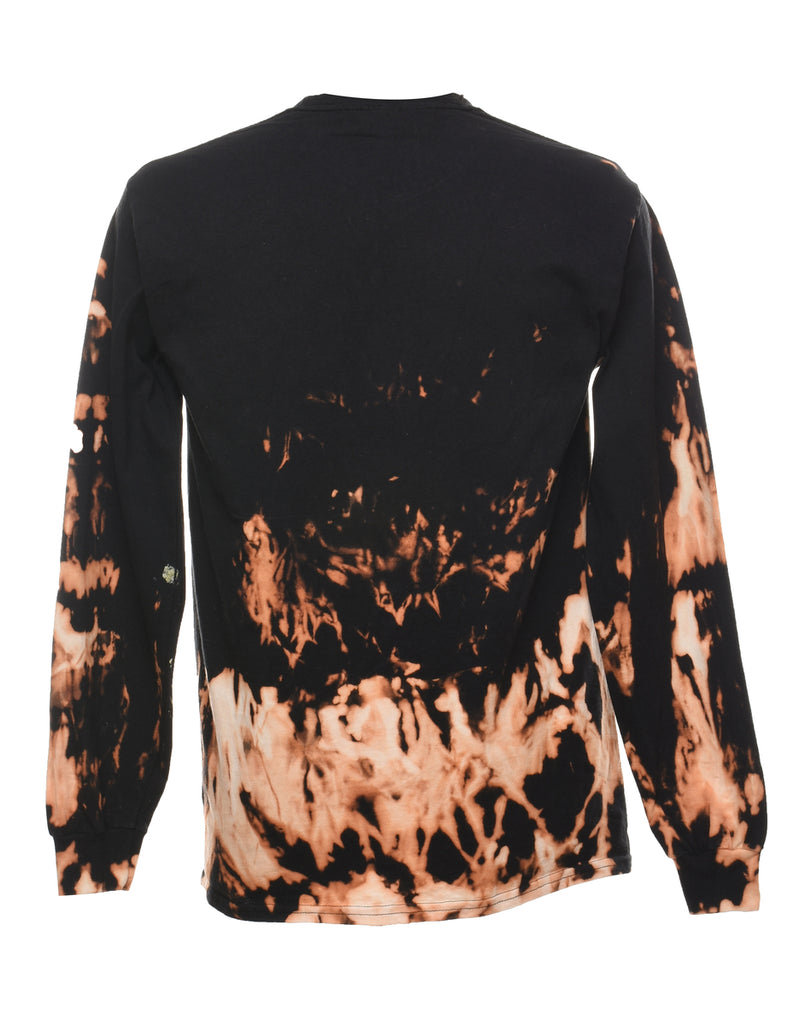 Long Sleeved Bleached T-Shirt - M
