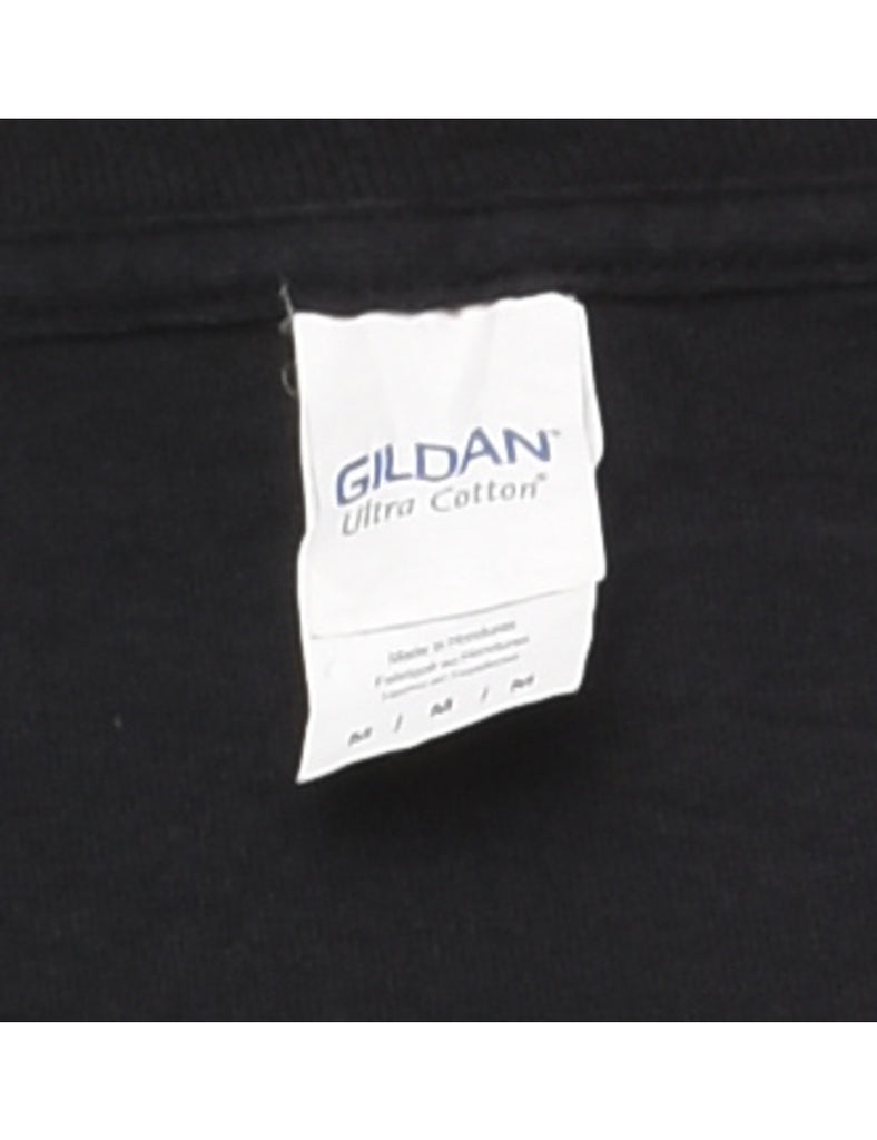 Long Sleeved Bleached T-Shirt - M