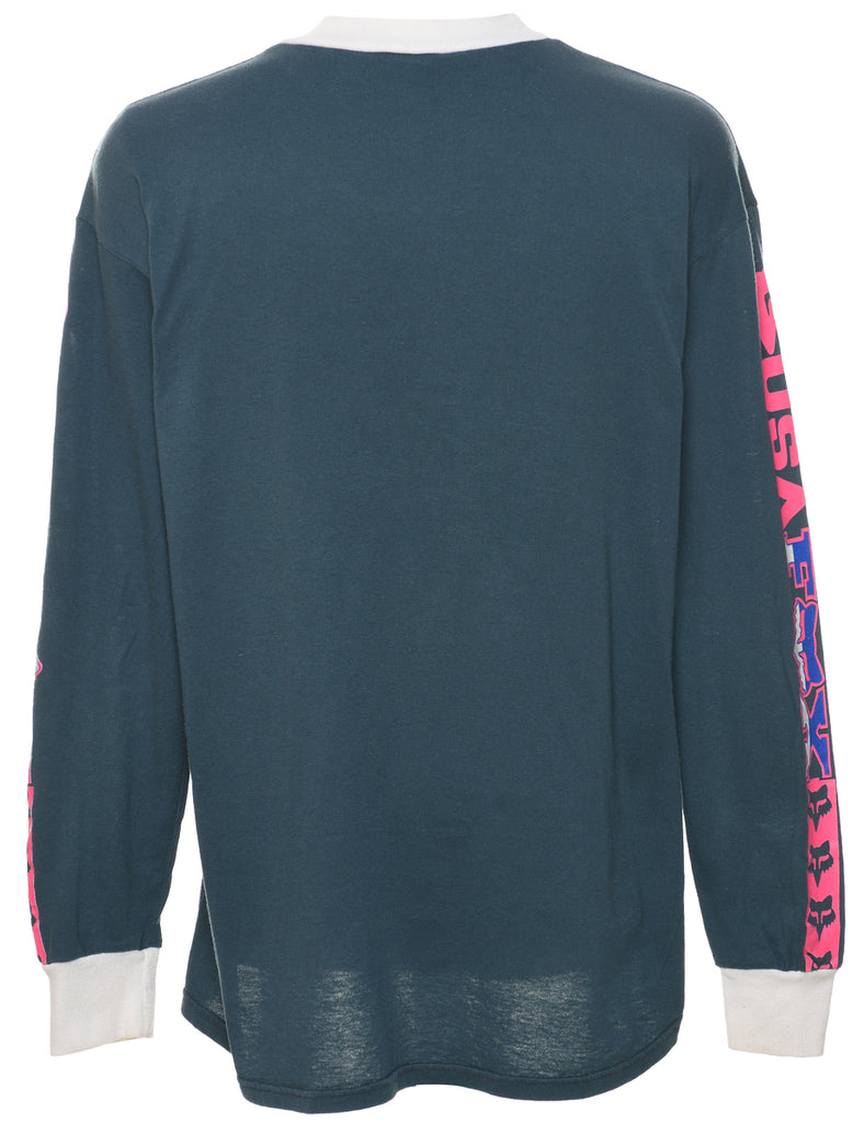 Long Sleeved Fox Printed T-shirt - XL